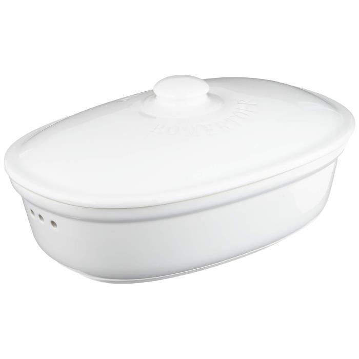 Romertopf Boite A Pain Ovale Blanc Taille Moyenne 30 X 21 X 15 Cm Achat Vente Boite Sac A Pain Soldes Sur Cdiscount Des Le 20 Janvier Cdiscount