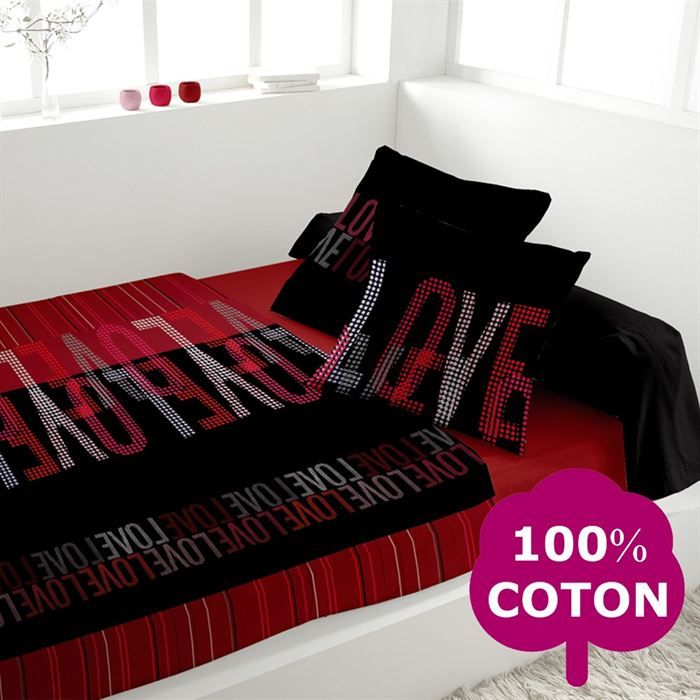 Taie De Traversin Noir 45x185 Cm - 100% Coton OEKO-TEX - Pour Lit 2 Places
