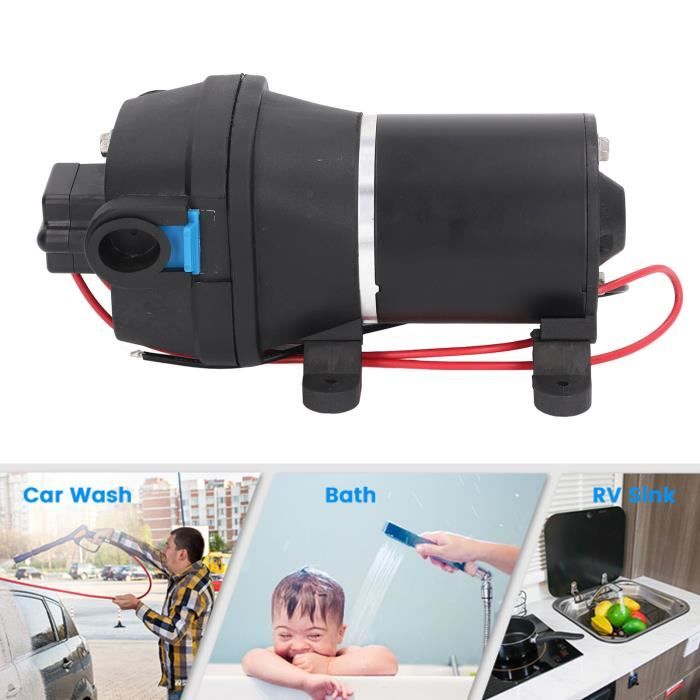 Pompe à Membrane Hyuduo 120W DC12/18V - Pompe Auto-Amorçante 7L/min Avec Régulation Intelligente