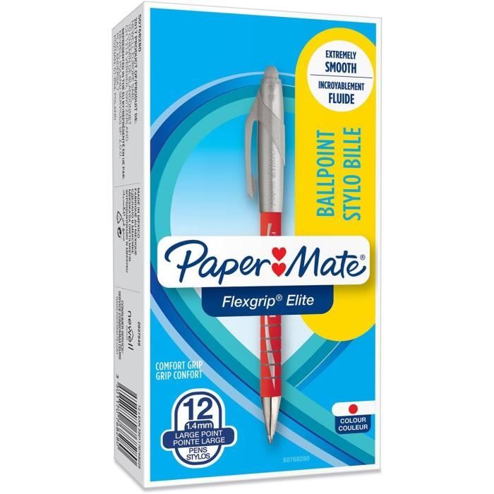 Paper Mate Flexgrip Ultra stylo bille rétractable, pointe moyenne 1 mm -  vert