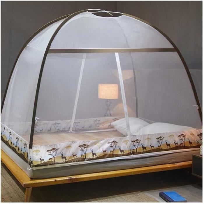 Moustiquaire De Lit Pliable 90x190x90 Cm - Tente Anti-Moustiques Portable Pour Voyage, Camping - Installation Rapide