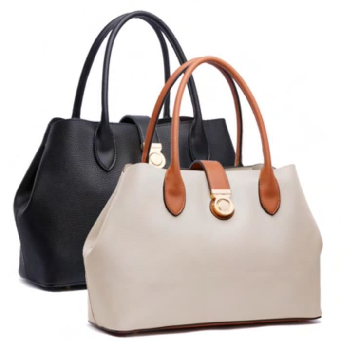 Sac cr ateur Ted Lapidus beige gold 38x26x13 cm R6816