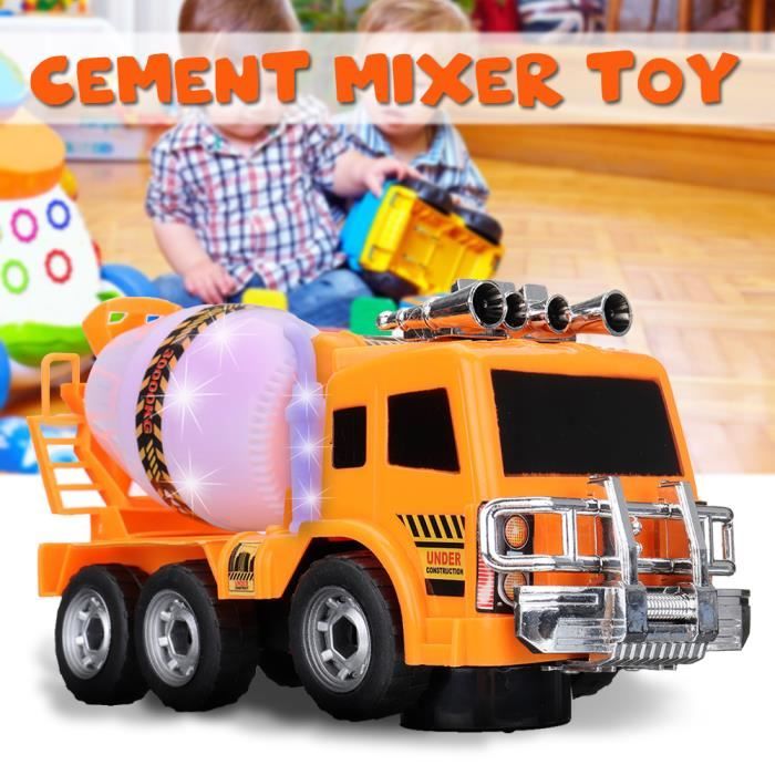 Camion Electrique De Jouet De Melangeur De Ciment Avec Lumieres Et De Musique Cadeau D Enfant Achat Vente Camion Enfant Cdiscount