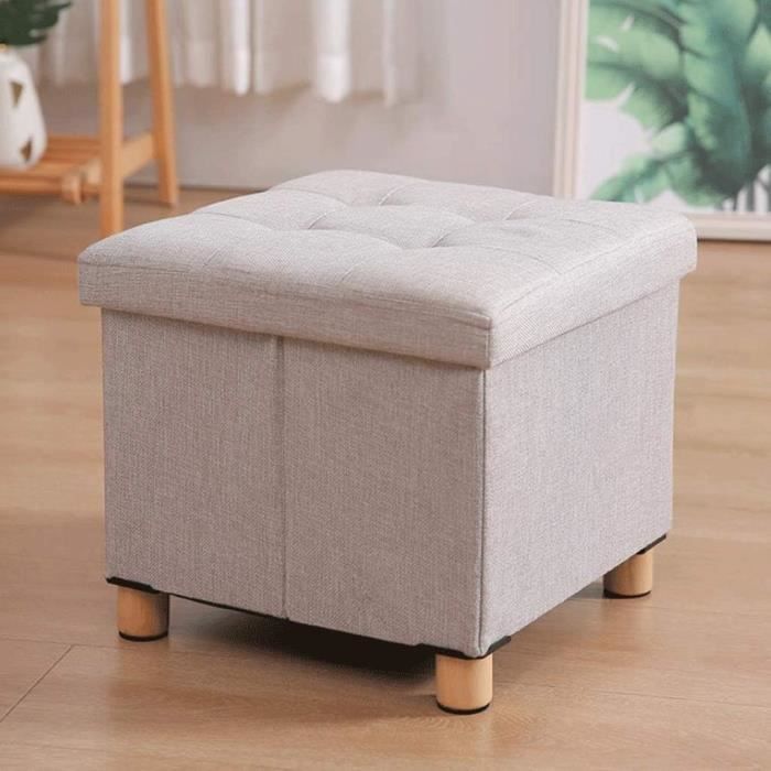 HOMCOM – Pouf De Rangement Avec Dessus Rabattable, Banc Rectangulaire Recouvert, Repose-pieds En Lin Avec Pattes En Acier Pour Salon, Chambre à Coucher, Blanc Crème | Best Buy Canada