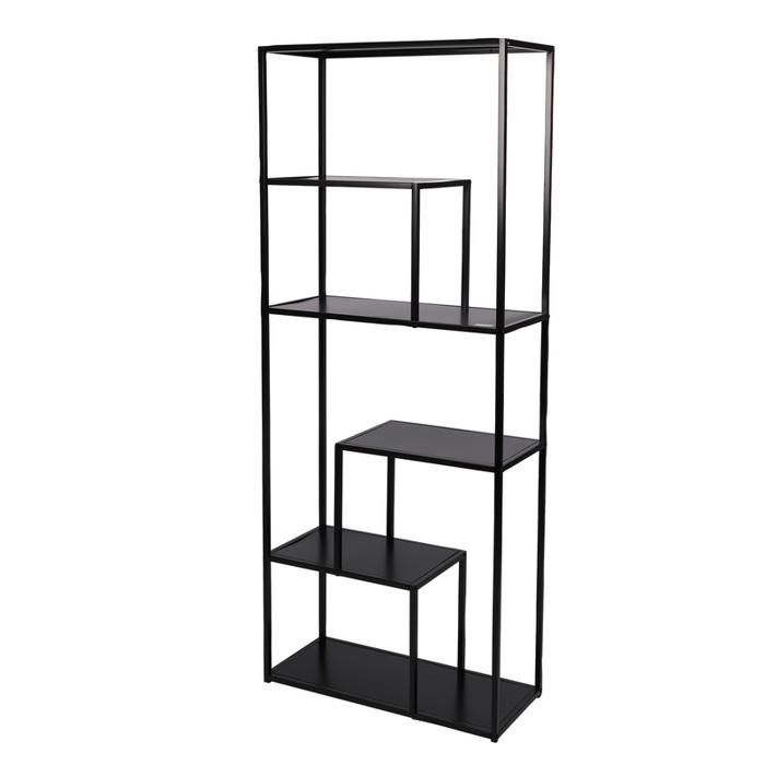 Bibliothèque à 6 étagèresMadison - Noir- L 70 x l 30 x H 170 cm Bibliothèque à 6 étagèresMadison - Noir- L 70 x l 30 x H 170 cm