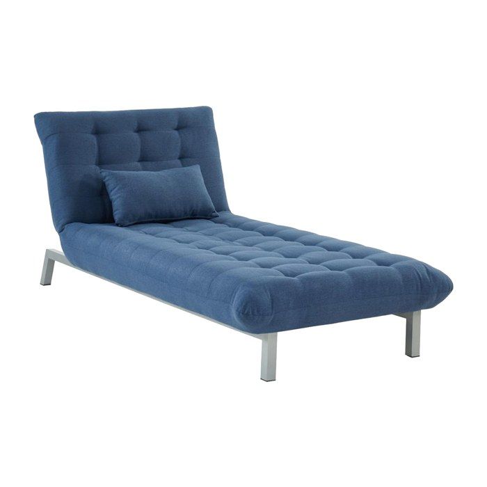 Méridienne en tissu HORNET - Bleu