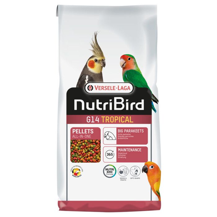 Meilleurs prix pour Granulés Extrudés Pour Grande Perruche Multicouleurs Nutribird G14 Tropical 3kg - Versele Laga