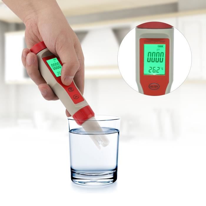 4 En 1 PH Mètre Testeur PH Jauge Numérique PH Testeur Testeur PH Mètre