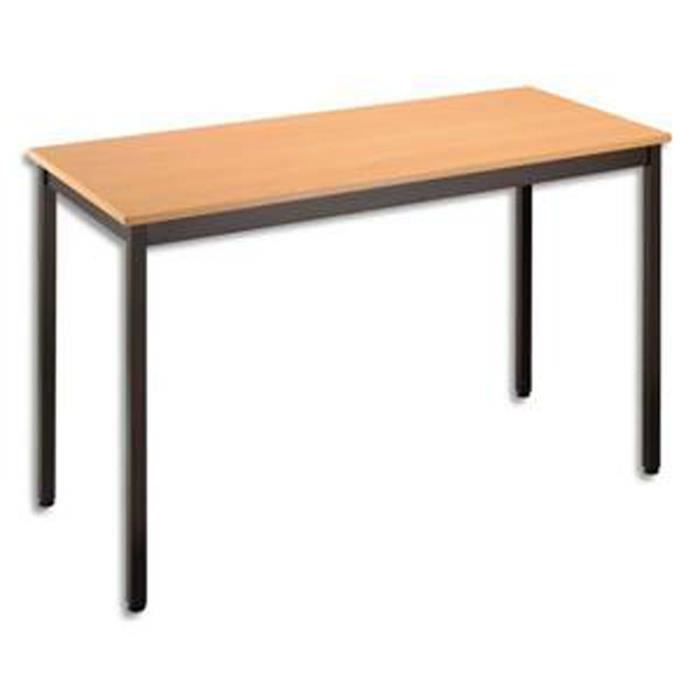 table polyvalente rectangulaire 120 x 60 cm hêtre-noir