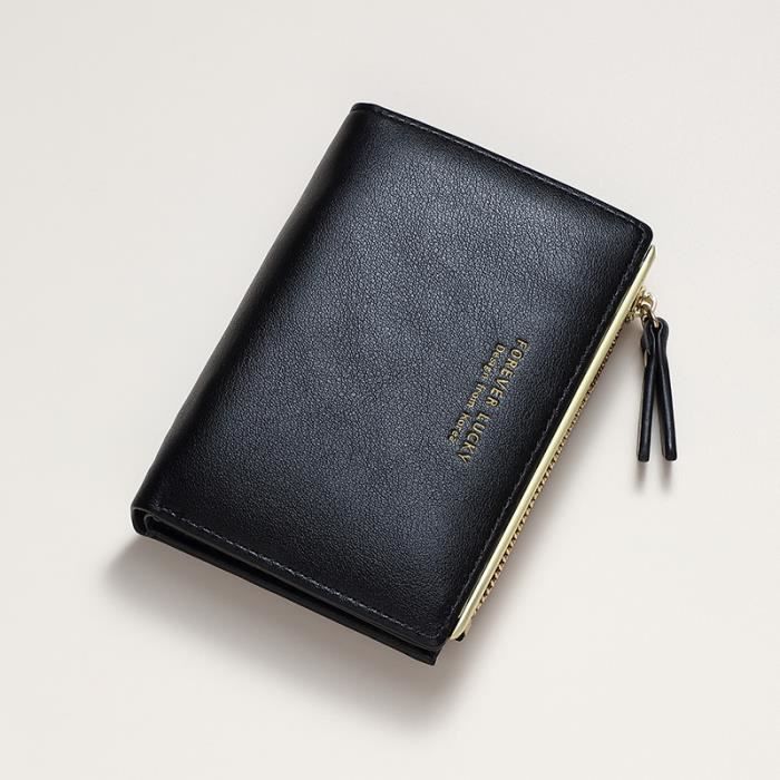 Portefeuille Femme Petit Porte Monnaie noir