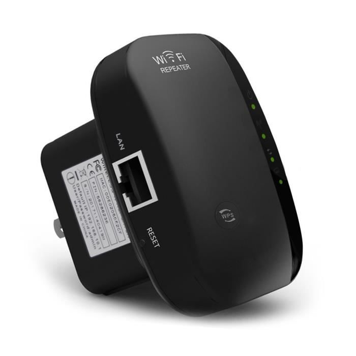 WiFi Répéteur Amplificateur 300 Mbps Répéteur 2.4G WiFi Extender Avoir AP/Répéteur et WPS Fonction avec RJ45 Câble Réseau