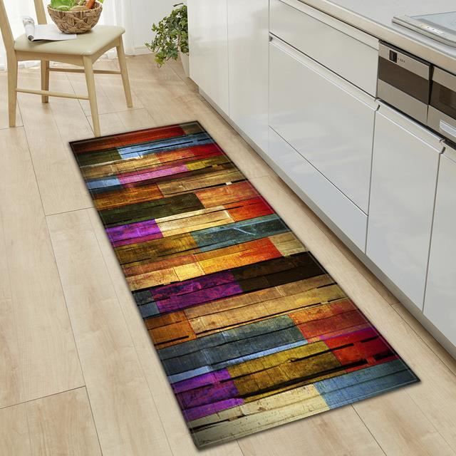 Tapis De Cuisine Antidérapant Gris Géométrique - Terre De Diatomée, Absorbant, Lavable 4,6x180 Cm