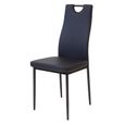 Chaises de salle à manger ALBATROS SALERNO - Lot de 6 - Noir - Design contemporain-1