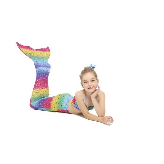 Lot 3 Maillots Sirène Fille – Bikini + Queue De Poisson 3-15 Ans