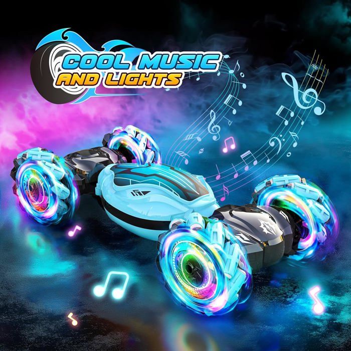 Voiture Télécommandée Drift Tout-terrain – RC Car 4WD Avec Lumières Et Spray, Cadeau Enfant 6-12 Ans, Contrôle 8 Voies