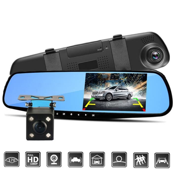 Hd 1080p 3 caméra Dash Cam pour voiture 2 pouces écran Dashcam Box Dual Dvr  avec caméra de vue 24h Par Mon