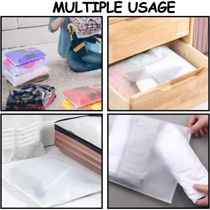 Sac ?� Chaussures Voyage,Pochette de Rangement Voyage,30 Pi?�ces Sac Plastique Rangement Vetement 