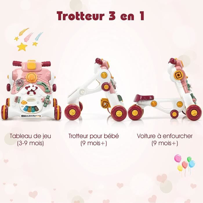 Trotteur evolutif fille discount