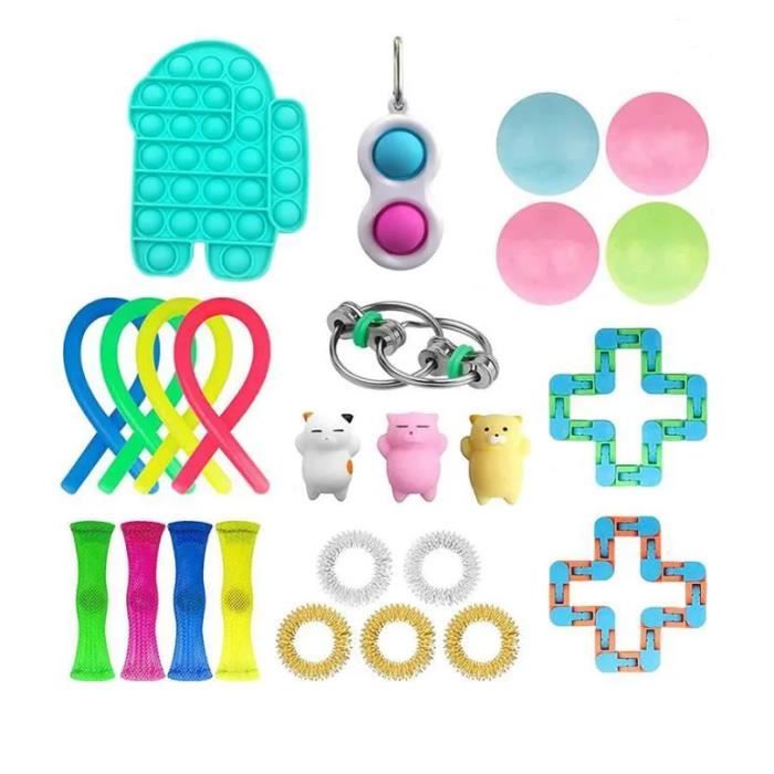 Ensemble de jouets sensoriels Fidget pour enfants adultes, soulage le  stress et l'anxiété, pack de jouets Fidgets, jouets spéciaux parfaits pour  la