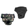 2 Pcs Culotte Hygiénique Pantalons Sanitaires Lavable en Coton pour Chien Chiot Unisex Camouflage + Noir-2