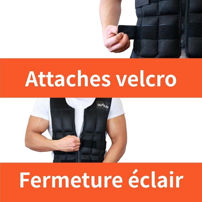 Gilet Réglable Charge SOONHUA - Jusqu'à 15kg Pour Fitness Et Musculation Gilet Lesté