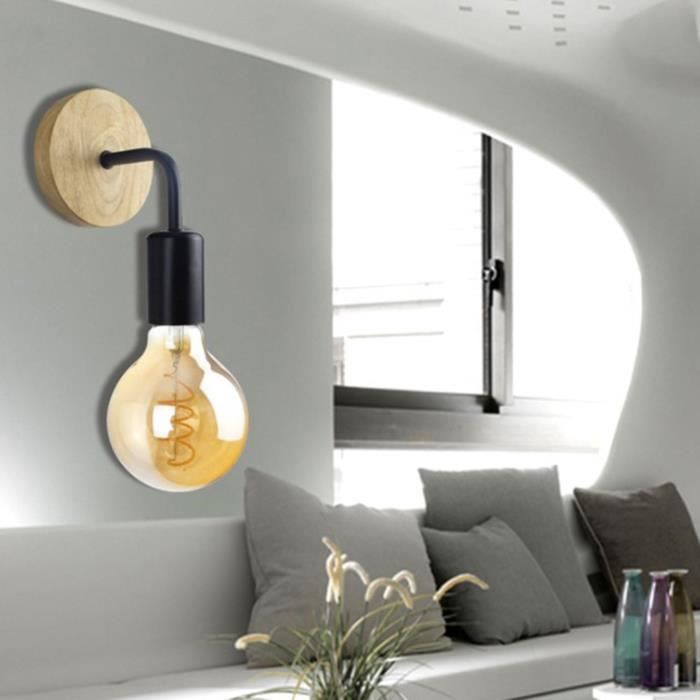 Applique de Chevet, LED Applique Murale Liseuse Chambre Bras Oscillant  Titulaire E27 Veilleuse Murale (N'inclut pas les Ampoules)