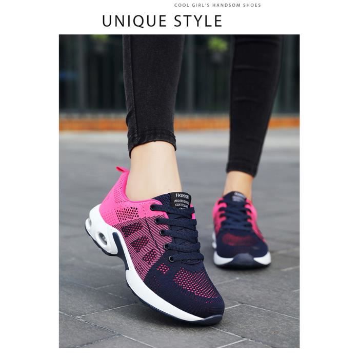 Chaussure de Course Femme Respirante Légères Chaussures de Sport Gym