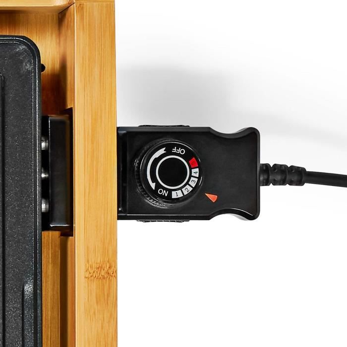 RELAX4LIFE Grill Électrique 2000W Sans BPA Avec Rainure Double Faces, Panneau Contrôle Digital, Plaques Amovibles 29x21cm, Ouverture à 180º,Barbecue Électrique Avec 5 Niveau Réglable (2000, Watts