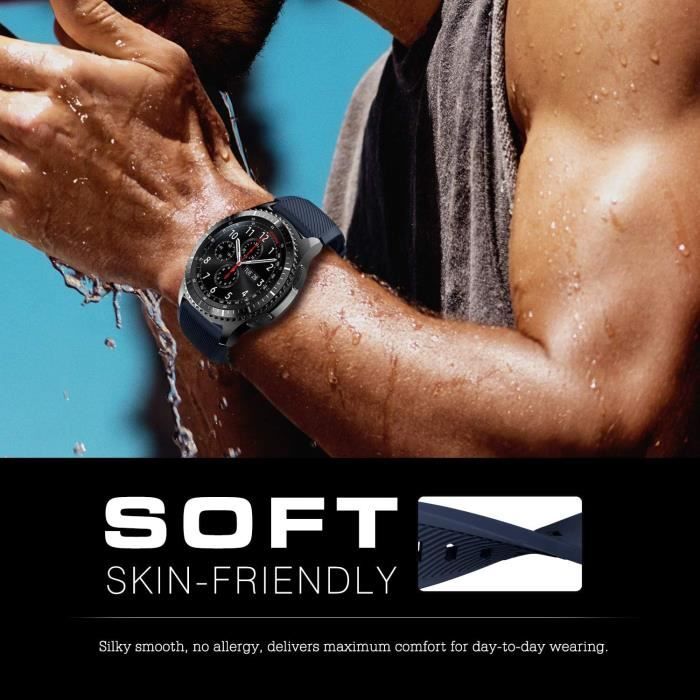 Bracelet De Montre Compatible Avec Samsung Gear S3 Frontier-Galaxy ...