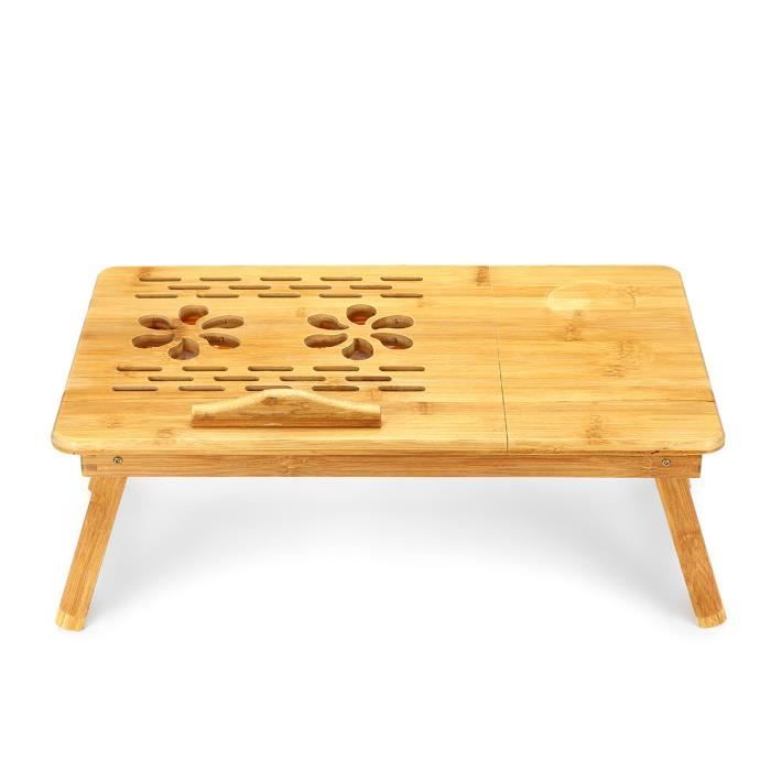 Table Pliante Portable Pour Ordinateur Portable Avec Ventilateurs USB - Idéale Lit Et Canapé
