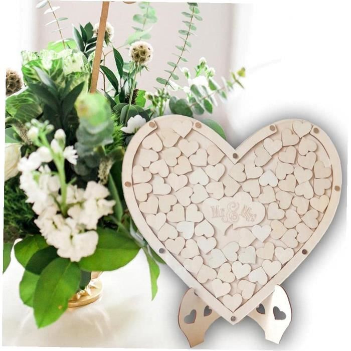 Livre D'Or Acrylique Personnalisable - Miroir, 60 Pages - Pour Mariage, Baptême, Événements