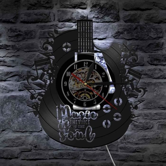Disque Vinyle découpé objet Décoration Vintage horloge U2