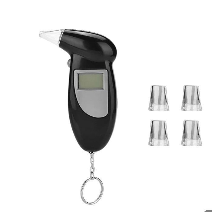 Woeaozy Ethylotest Electronique - Alcootest Avec Capteur électrochimique Et Commande à 1 Bouton, Ethylometre Avec 10 Embouchures, Test Alcoolémie Précis De La Police