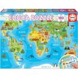 Puzzle Mappemonde Monuments - EDUCA - 150 pièces - Thème Architecture - Pour Enfant de 6 ans et plus-0