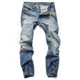 Jeans Homme slim Pantalon Hommes avec déchirures FBC157 bleu-0