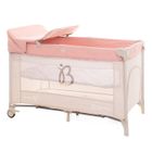 BEBELISSIMO - Lit parapluie bébé - lit pliant - dès la naissance - Fais dodo - 2 niveaux - table à langer - rose