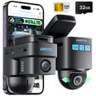CAMPARK Caméra de voiture 4G Dashcam Voiture 1080P+1080P Vision Nocturne, 24H Mode Parking, Accès à distance, Alertes Instantanée GPS/APP