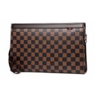 YANTASTIC Sac à Main en PU Cuir - Marron - Homme - 29x19x6cm