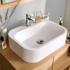 MOB-IN Vasque ovale à poser en résine blanc mat 50 x 37 cm ITO