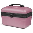 KINSTON Vanity Rigide avec Poignée – Trousse de Toilette Cosmétiques, Grande Capacité, Organisateur de Voyage (Rose/Grand Modèle)