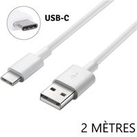 CÂBLE USB TYPE-C 2M ANDROID SYNCHRO CHARGEUR Rapide POUR SAMSUNG XIAOMI HUAWEI Neuf