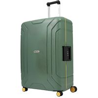 Valise CarryOn Steward TSA - Grande valise trolley 75cm - Entièrement doublée et fermetures fixes - Vert