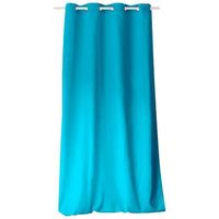 Rideau coloré en pur coton 8 œllets - Turquoise - 135 x 240 cm