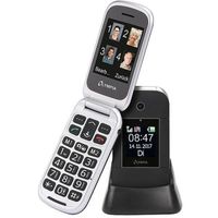 Téléphone portable OLYMPIA Janus Flip Noir - SIM unique - Écran LCD 2,4" - Bluetooth - Batterie Li-Ion 800 mAh