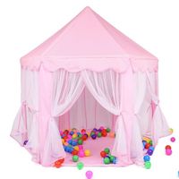 Tente Tipi Château De Princesse Pour Enfants - 130x100x130 Cm, Intérieur/extérieur, Cadeau Anniversaire