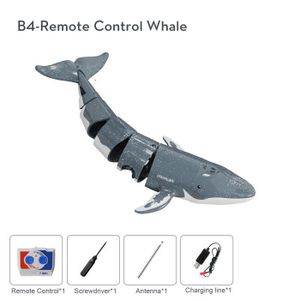 MAQUETTE DE BATEAU Gris 1B-Baleine de plongée à jet'eau télécommandée, lecteur'hélice pour touristes, étanche, télécommande sans