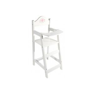 Accessoire Poupée Small Foot Chaise Haute Poupée En Bois Blanc - Small Foot - Avec Tablette Rabattable - Pour Enfants Dès 3 Ans Jouet Bois