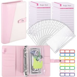 Budget Planner Francais,COLAND Classeur Budget A6 avec Fiche budgétaire française,28 catégories en français,Pochettes Zippées Dossier,couleurs Autocollants D'étiquettes,Règle,enveloppe budget