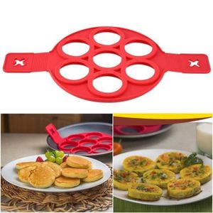 couleur: rouge DE-FR Bague /à cr/êpes en silicone avec oeuf au plat Omelette /Œuf au plat rond Shaper Eggs Moule pour la cuisson du petit-d/éjeuner Po/êle /à frire Four Cuisine