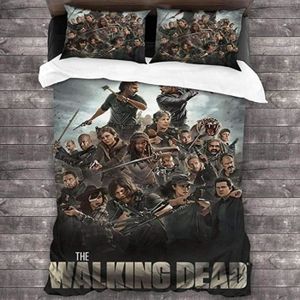 The Walking Dead Avec Housse De Couette Ensemble De Literie 3PCS Housse de Couette Taie d'oreiller UK/EU Taille